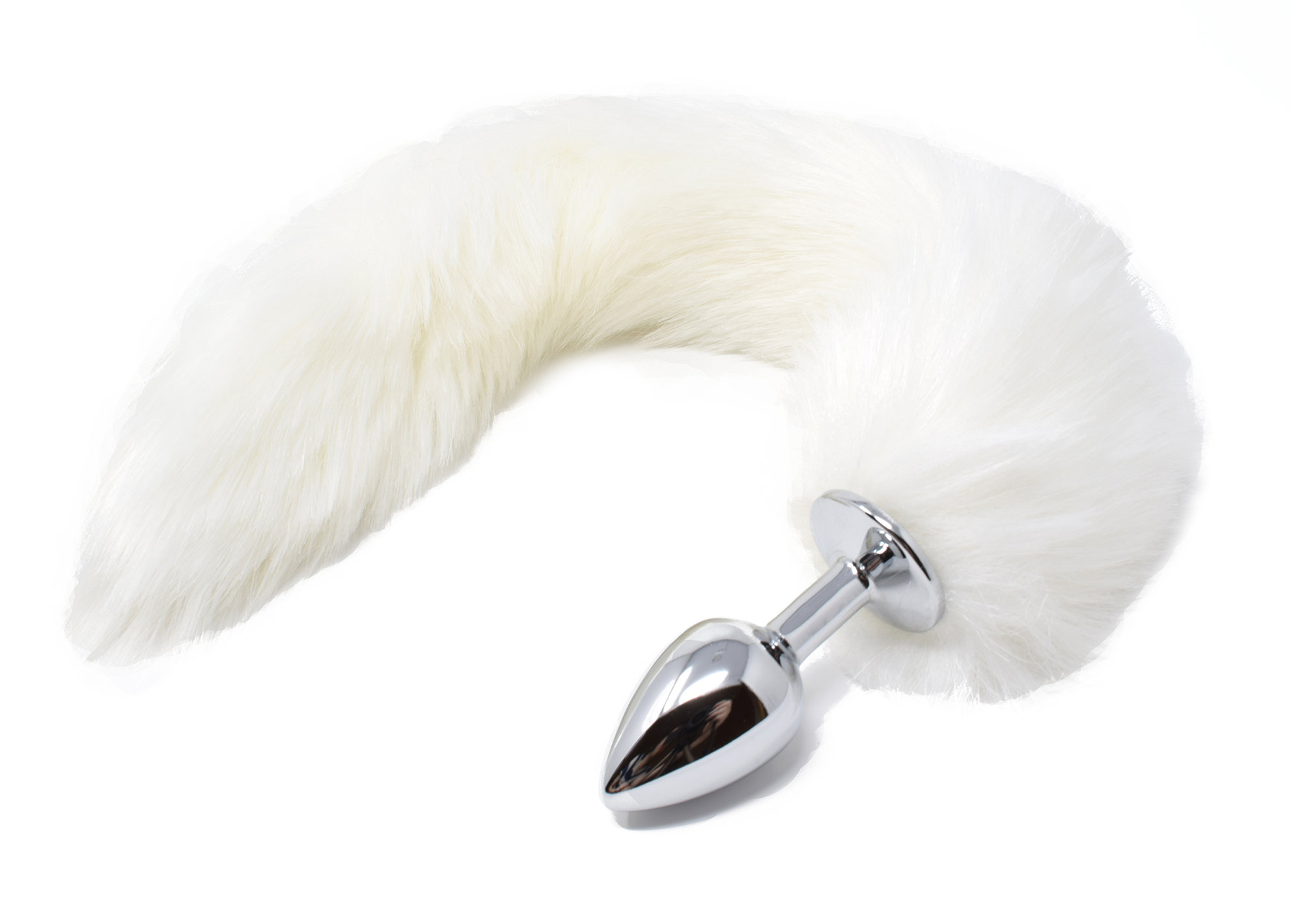 Análny kolík s chvostom FOX TAIL WHITE XL