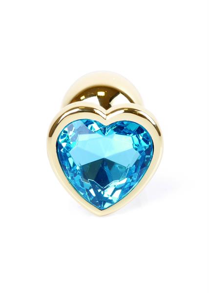 Análny kolík (šperk) Jawellery Gold HEART PLUG azúrový