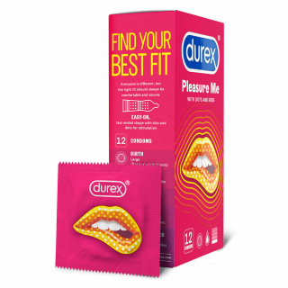 Stimulačné kondómy DUREX Pleasure Me 12ks